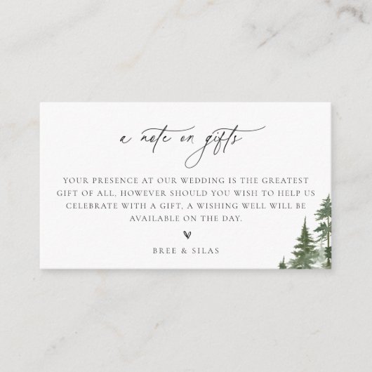 ギフトの森の結婚メモ エンクロージャーカード (正面)
