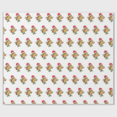 ギフトの紙を包むサンタのタコス ラッピングペーパー (フラット)