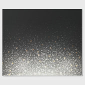 ギフトの紙を包む黒い輝き ラッピングペーパー (フラット)