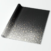 ギフトの紙を包む黒い輝き ラッピングペーパー (アンロールド)