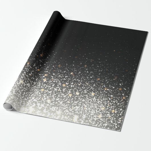ギフトの紙を包む黒い輝き ラッピングペーパー (アンロールド)