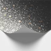 ギフトの紙を包む黒い輝き ラッピングペーパー (角)