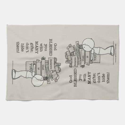 ギフトの表示 キッチンタオル (横)