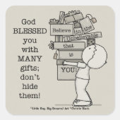 ギフトの表示 スクエアシール (正面)