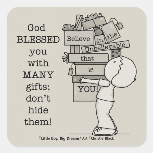 ギフトの表示 スクエアシール (正面)