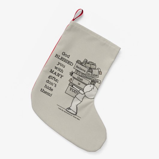 ギフトの表示 スモールクリスマスストッキング (正面 (吊り時))