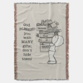 ギフトの表示 スローブランケット (正面縦)