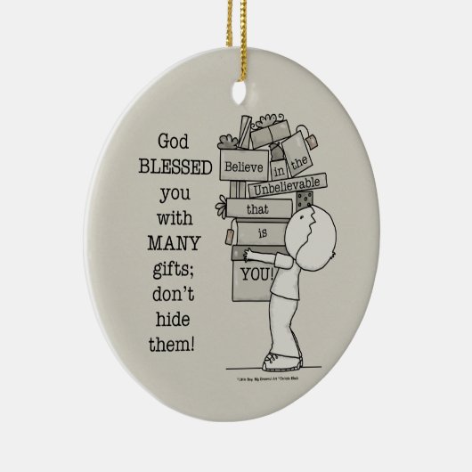 ギフトの表示 セラミックオーナメント (右)