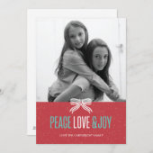 ギフトの赤い休日の写真カード シーズンカード (正面/裏面)