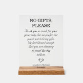 ギフトは結婚お断ミニマルりシンプル アクリルサイン (正面)