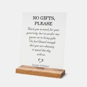 ギフトは結婚お断ミニマルりシンプル アクリルサイン (傾斜)