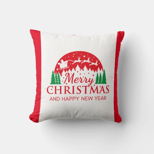 ギフトまたはホームのための赤い最高品質のクリスマスピロー。 クッション (正面)