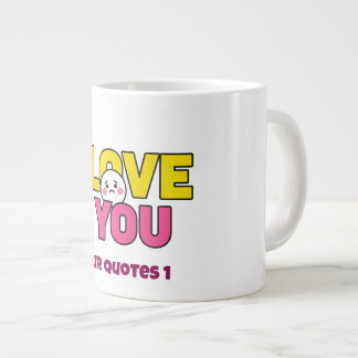 ギフトやアパレルに使えるSweet I Love You グラフィック ジャンボコーヒーマグカップ