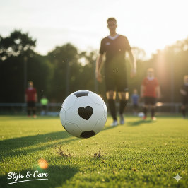 ギフトやプレーにぴったりなハート柄サッカーボール サッカーボール