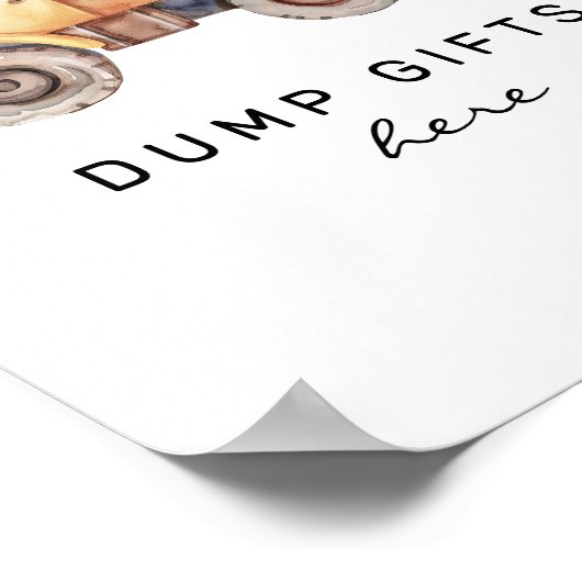 ギフトをここにダンプミニマル建築誕生日記号 ポスター (角)