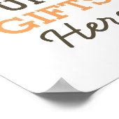 ギフトをここにダンプ建築誕生日記号 ポスター (角)