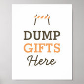 ギフトをここにダンプ建築誕生日記号 ポスター (正面)
