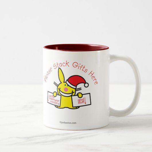 ギフトをここに積み重ねて下さい ツートーンマグカップ (右)