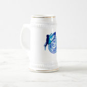 ギフトをサーフしている波カリフォルニアカリフォルニアのサーファー ビールジョッキ (正面左)