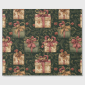ギフトをテーマビクトリアンにした包装紙 ラッピングペーパー (フラット)