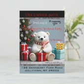 ギフトを守る熊の毎年恒例のクリスマスパーティー 招待状 (スタンド正面)
