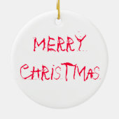 ギフトを持つクリスマスモンスター セラミックオーナメント (裏面)