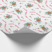 ギフトを持つクリスマスモンスター ラッピングペーパー (角)