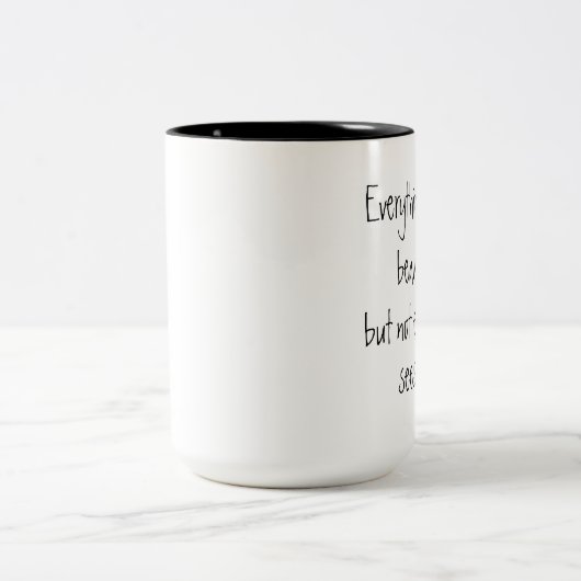 ギフトを言うやる気を起こさせるな引用文のコーヒーカップの美しい ツートーンマグカップ (中央)