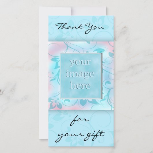 ギフトを-青ありがとう サンキューカード (正面)