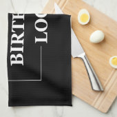 ギフトアイデア、パーソナライズされた誕生日カスタムテンプレート キッチンタオル (四つ折り)