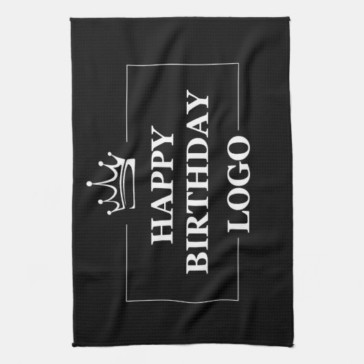 ギフトアイデア、パーソナライズされた誕生日カスタムテンプレート キッチンタオル (縦)