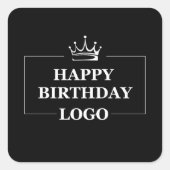 ギフトアイデア、パーソナライズされた誕生日カスタムテンプレート スクエアシール (正面)