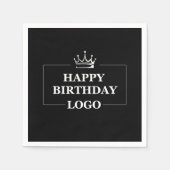 ギフトアイデア、パーソナライズされた誕生日カスタムテンプレート スタンダードカクテルナプキン (正面)