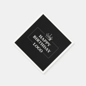 ギフトアイデア、パーソナライズされた誕生日カスタムテンプレート スタンダードカクテルナプキン (角)