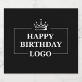 ギフトアイデア、パーソナライズされた誕生日カスタムテンプレート スパークリングワインラベル (シングルラベル)