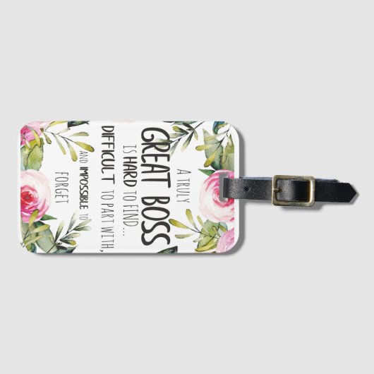 ギフトアイディアボス感謝感謝していの引用文 ラゲッジタグ (正面横)