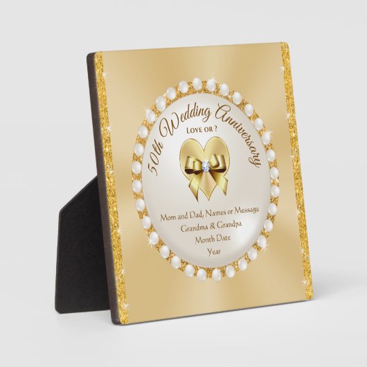 ギフトアイディア結婚50周年記念 フォトプラーク (正面)