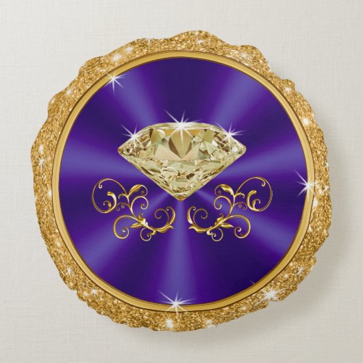 ギフトアイディア50誕生日女性パーソナライズされた、 ラウンドクッション (裏面)