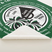 ギフトアイディア:応援コーチ、緑、白、黒 シェルパブランケット (3/4)