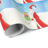 ギフトアート付きサンタクリスマスホリデーラップ ラッピングペーパー (ロールコーナー)