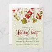 ギフトエクスチェンジホリデークリスマスパーティの招待状 招待状 (正面/裏面)