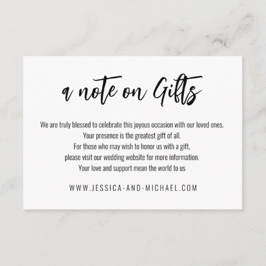 💍ギフトエレガントに関するミニマリスト エンクロージャーカード (正面)