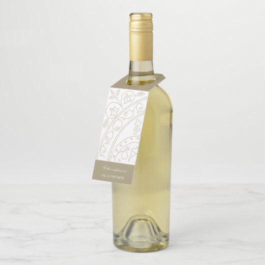 ギフトエレガントボトル付きつる ボトルネックタグ (アングル)