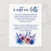 ギフトエンクロージャーのコーンフラワーとラベンダーのノート エンクロージャーカード (正面)