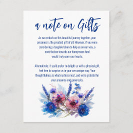 ギフトエンクロージャーのコーンフラワーとラベンダーのノート エンクロージャーカード