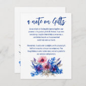 ギフトエンクロージャーのコーンフラワーとラベンダーのノート エンクロージャーカード (正面/裏面)