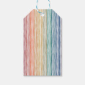 ギフトエンクロージャー水彩虹ストライプ器 ギフトタグ (正面)