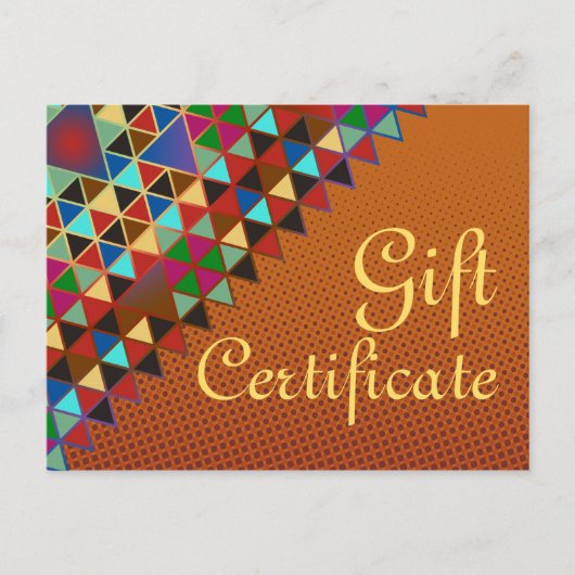 ギフトカスタム券を文字とバックガーで。 ポストカード (正面)