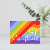 ギフトカスタム券を文字とバックガーで。 ポストカード (スタンド正面)