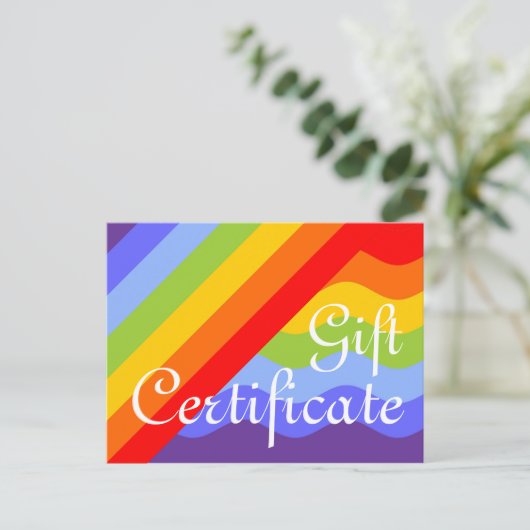 ギフトカスタム券を文字とバックガーで。 ポストカード (スタンド正面)